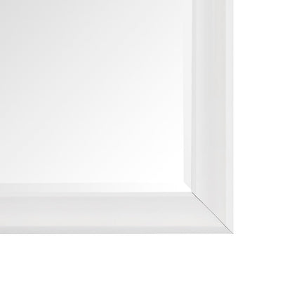 Grand miroir intégral surdimensionné avec cadre en imitation bois lisse, miroir rectangulaire à suspendre au mur