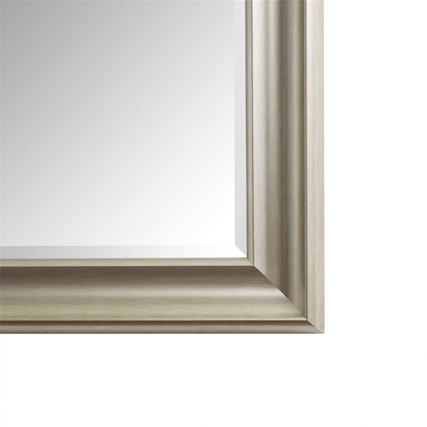 Grand miroir intégral surdimensionné avec cadre en imitation bois lisse, miroir rectangulaire à suspendre au mur