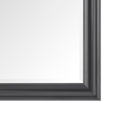Grand miroir intégral surdimensionné avec cadre en imitation bois lisse, miroir rectangulaire à suspendre au mur