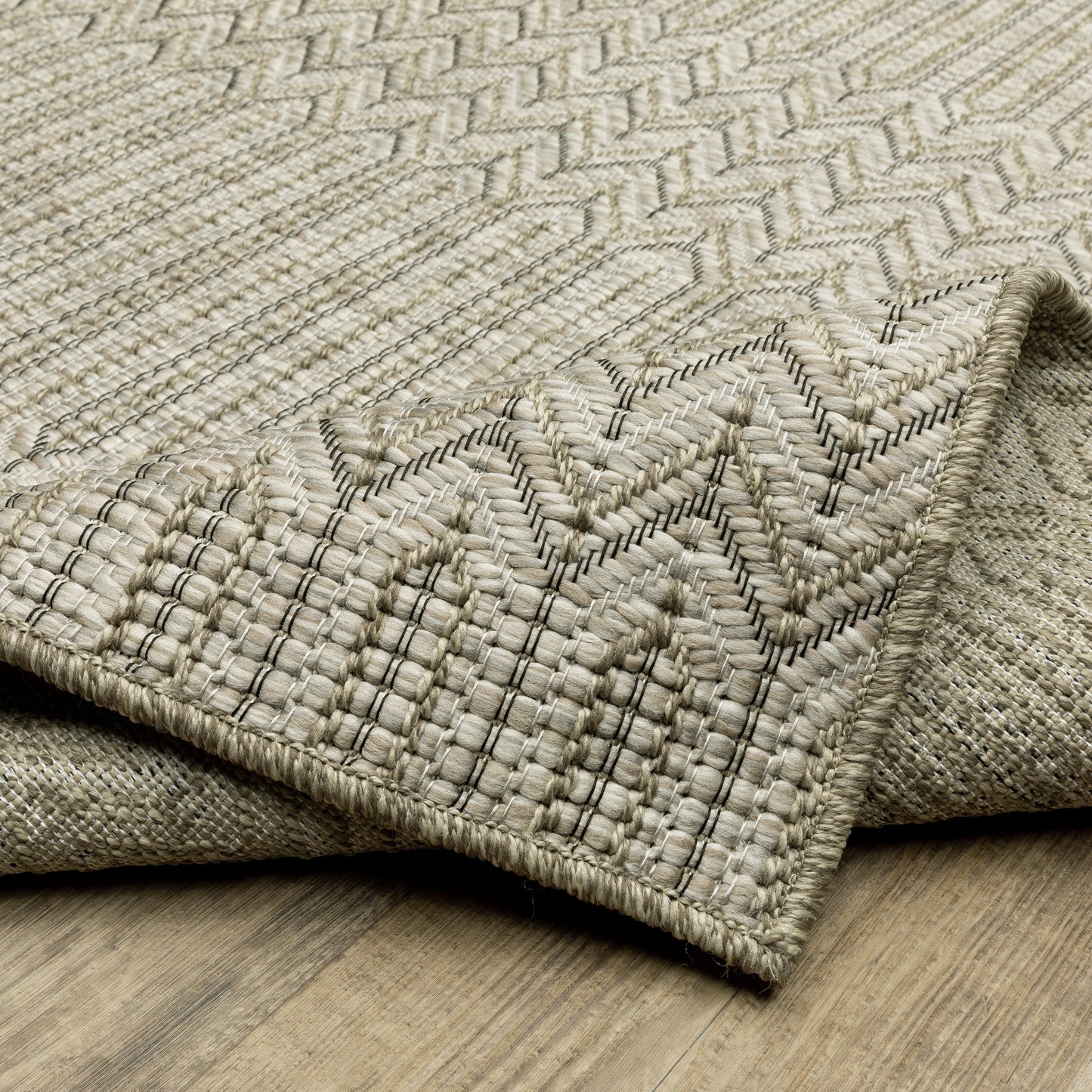 Tapis Vista Home Tangelo géométrique beige/noir haute performance