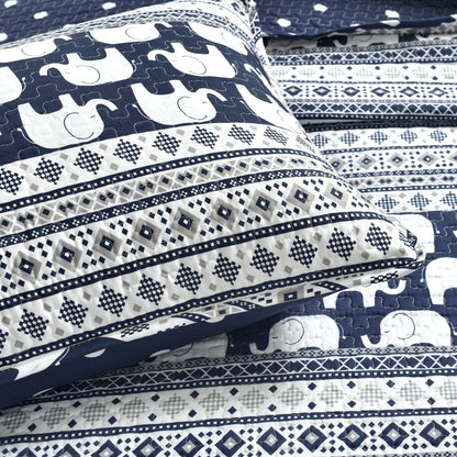 Ensemble de courtepointe 5 pièces Ever-Tru Elephant Stripe de Taylor &amp; Olive