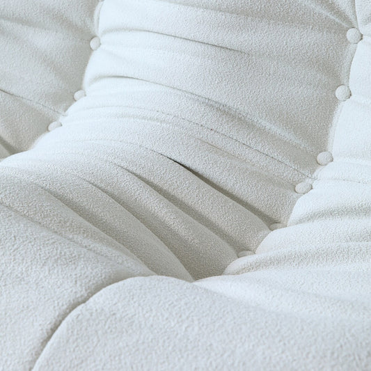 Ensembles de canapés poufs en velours Teddy