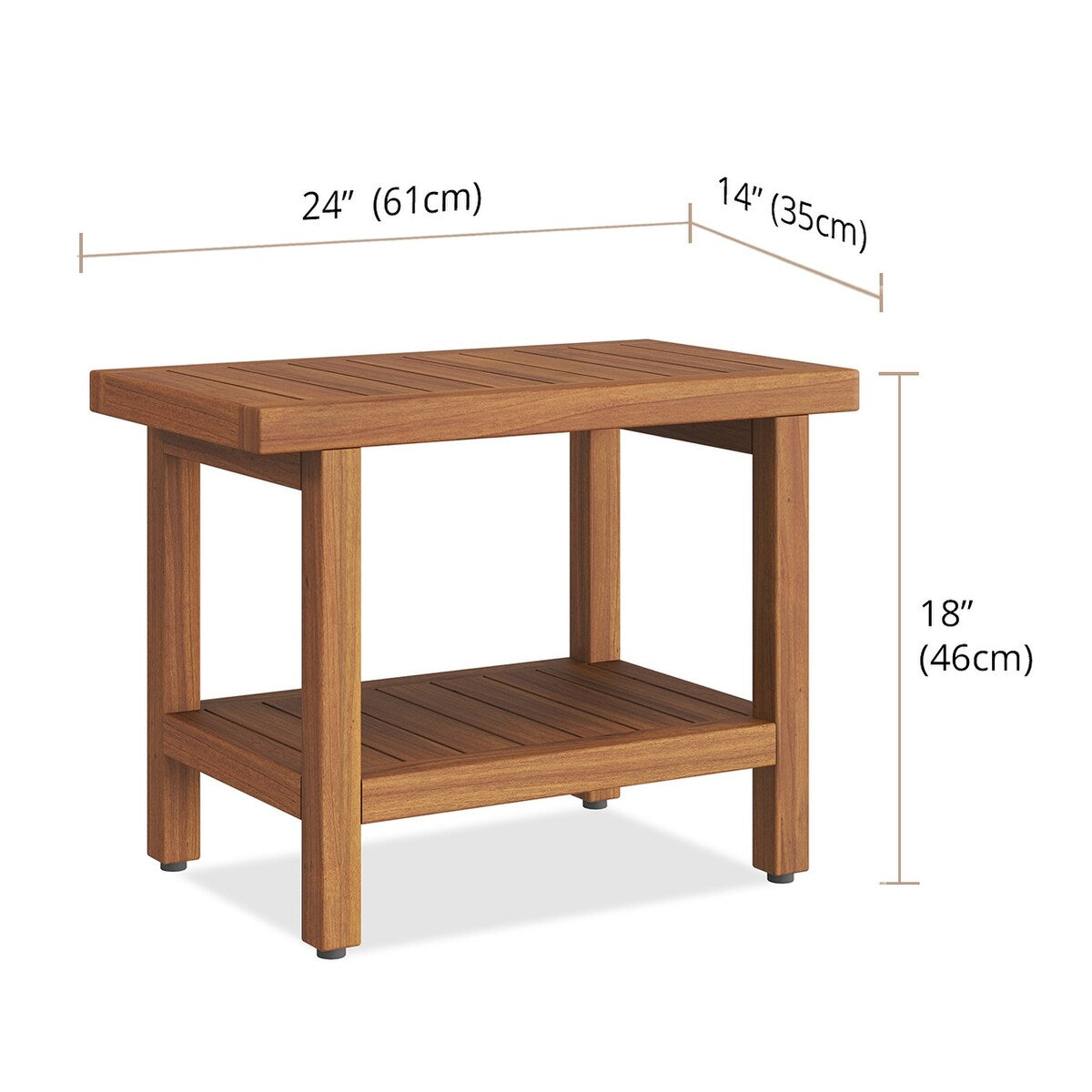 Le banc de douche en teck original Spa