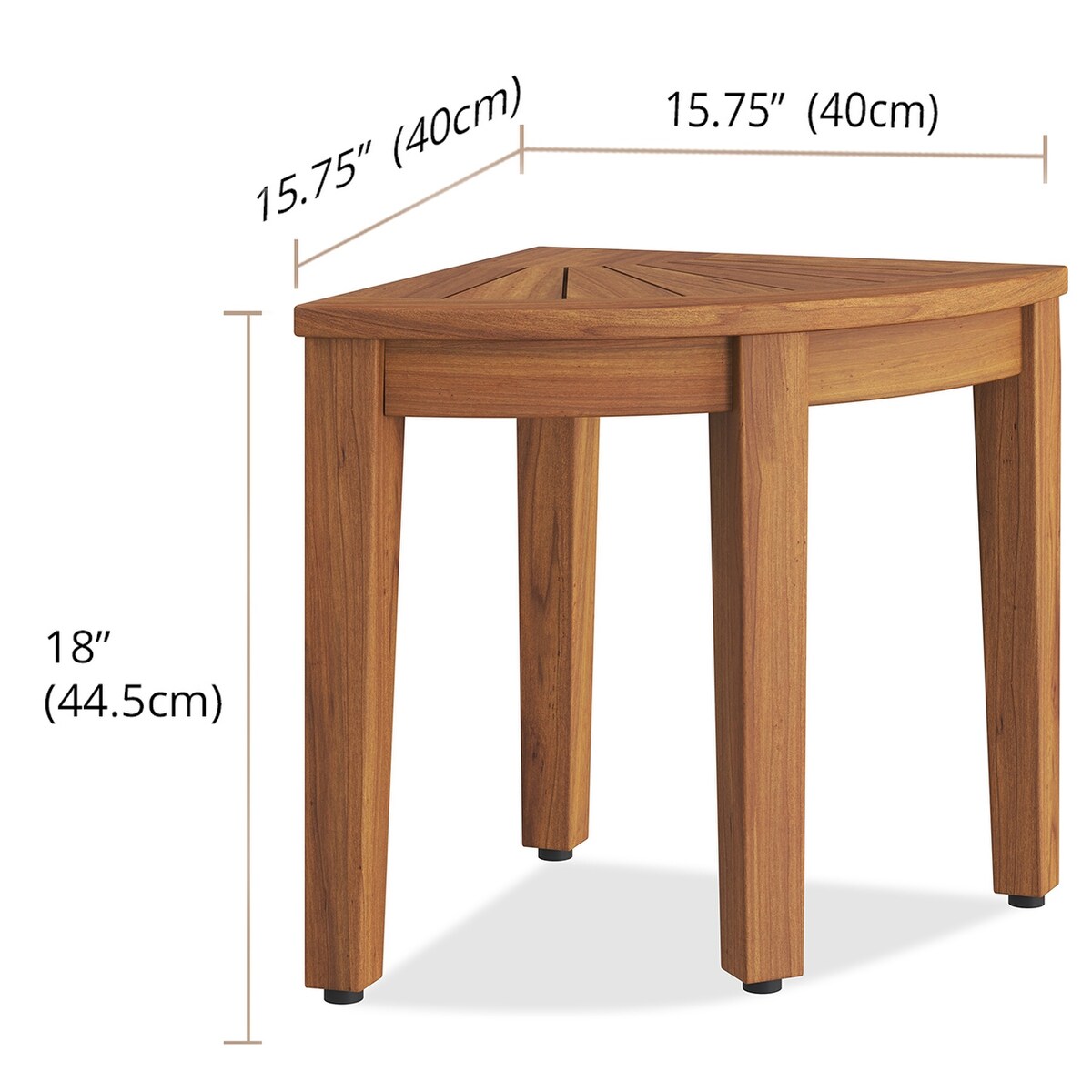 Le banc de douche d'angle en teck original Kai