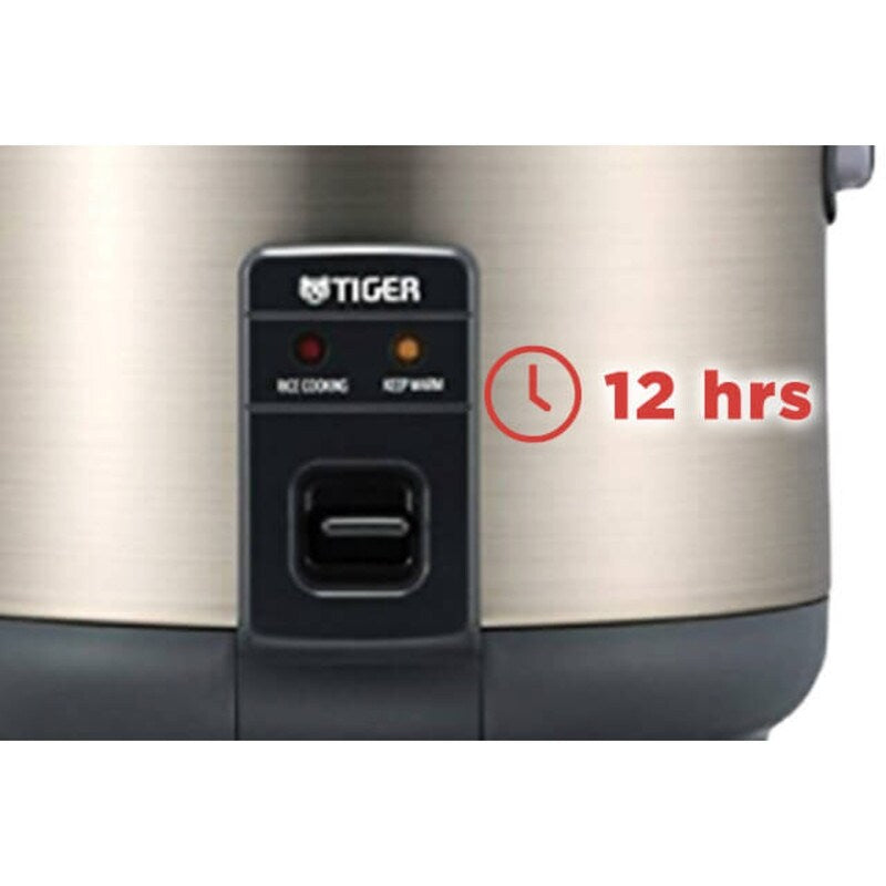 Cuiseur à riz et réchaud Tiger JNP-S55U-HU 3 tasses, acier inoxydable gris