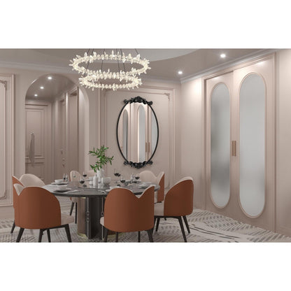 Miroir mural baroque ovale vintage orné