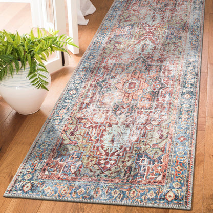 Tapis traditionnel vieilli lavable en machine