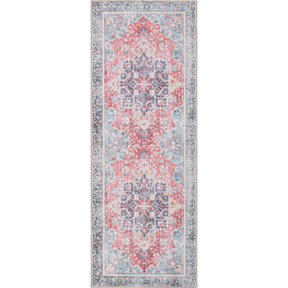 Tapis multi-usages traditionnel vintage vieilli, lavable en machine