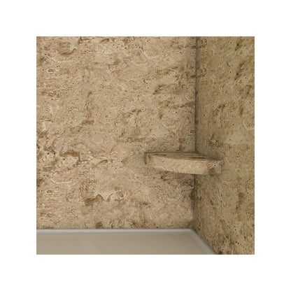 Siège de douche d'angle mural en surface solide Transolid Studio 14 po x 14 po - 14,5 x 14,25 x 3