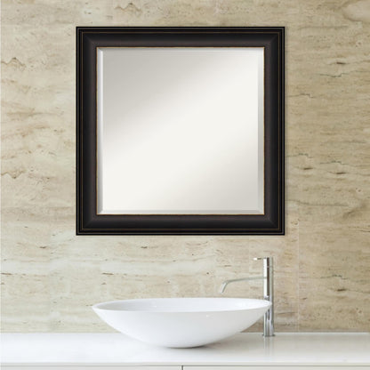 Miroir mural biseauté pour salle de bain - Cadre en bronze huilé Trio - Bronze huilé Trio
