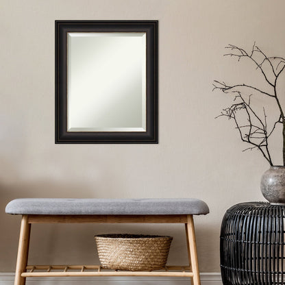 Miroir mural biseauté pour salle de bain - Cadre en bronze huilé Trio - Bronze huilé Trio