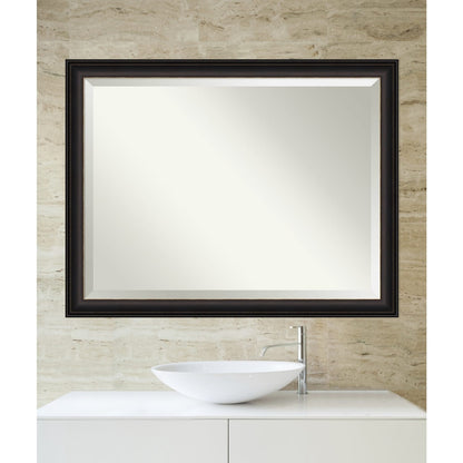 Miroir mural biseauté pour salle de bain - Cadre en bronze huilé Trio - Bronze huilé Trio