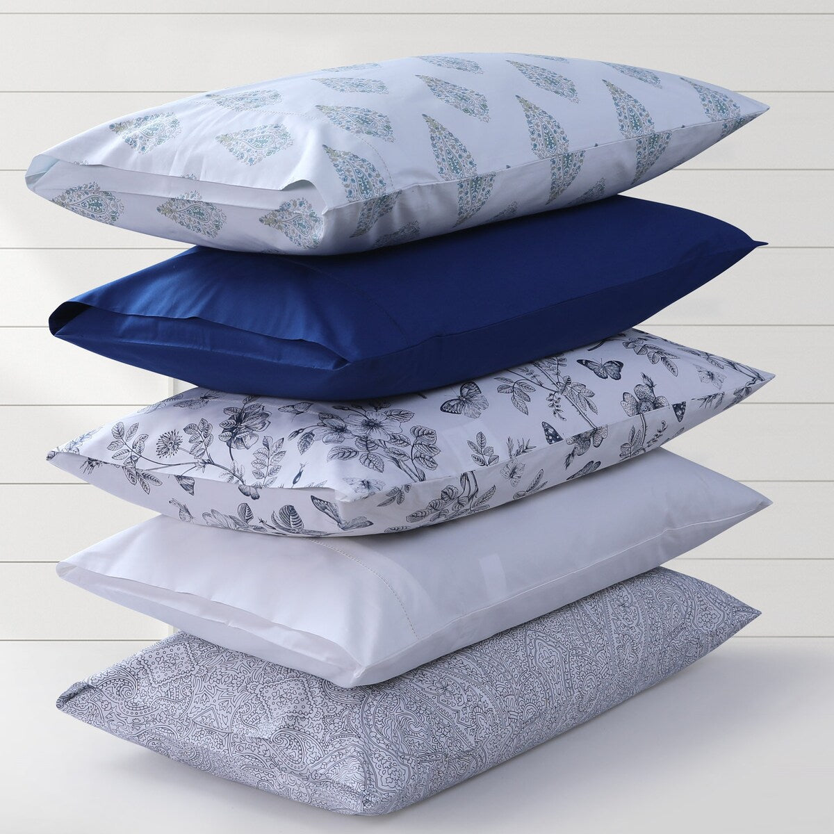 Parure de draps en percale de coton biologique 400 fils Tribeca Living à poches extra profondes