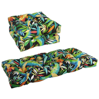 Ensemble de 3 coussins capitonnés pour canapé d'intérieur/extérieur - 19 x 19/19 x 42