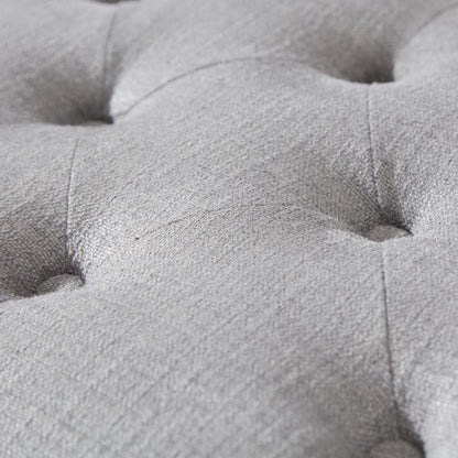 Banc ottoman de rangement capitonné, repose-pieds rectangulaire