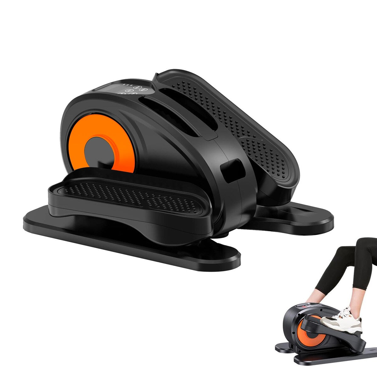 Appareil elliptique de bureau, vélo elliptique avec télécommande, pédalier assis pour seniors, adultes et adolescents