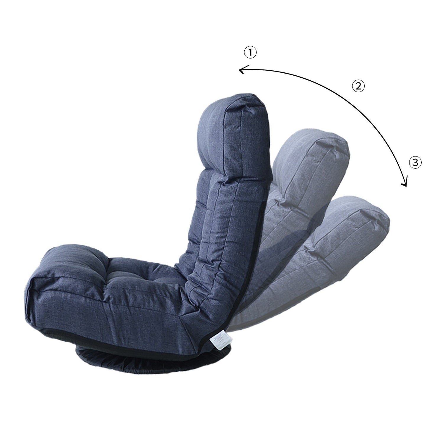 Ensemble de fauteuil inclinable rembourré sans accoudoirs avec pouf et appui-tête réglable