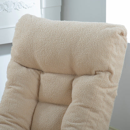 Ensemble de fauteuil inclinable rembourré sans accoudoirs avec pouf et appui-tête réglable