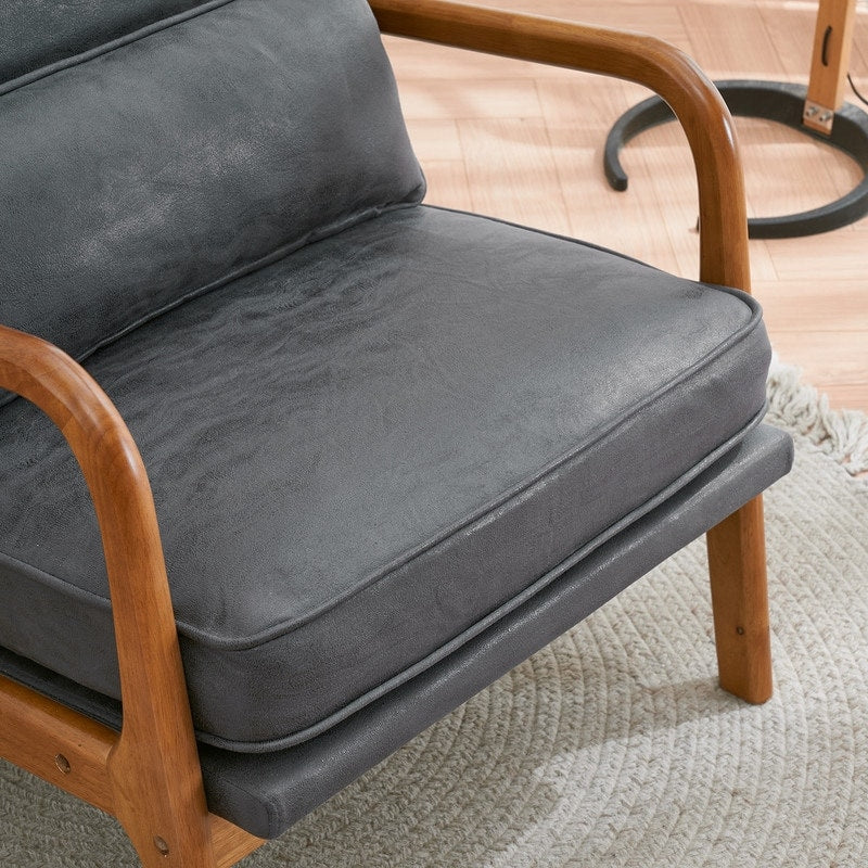 Chaise d'appoint rembourrée moderne du milieu du siècle