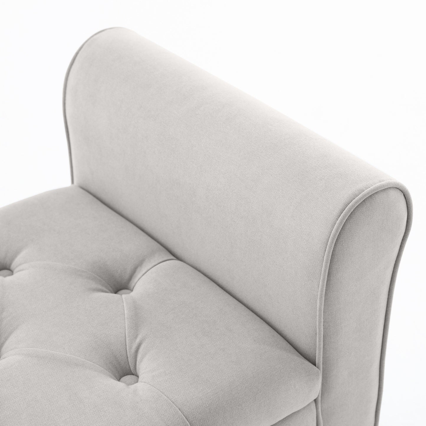 Banc de rangement rembourré, banc d'entrée avec dessus rabattable capitonné, 50,4 pouces