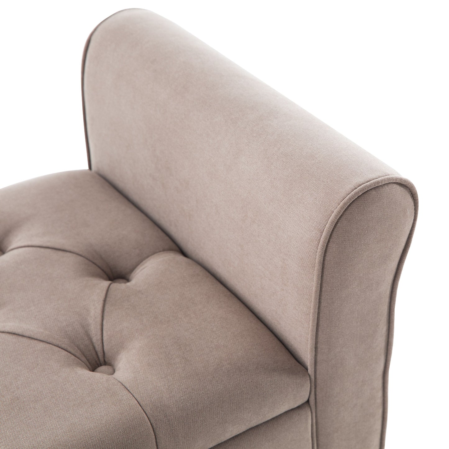 Banc de rangement rembourré, banc d'entrée avec dessus rabattable capitonné, 50,4 pouces