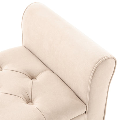 Banc de rangement rembourré, banc d'entrée avec dessus rabattable capitonné, 50,4 pouces