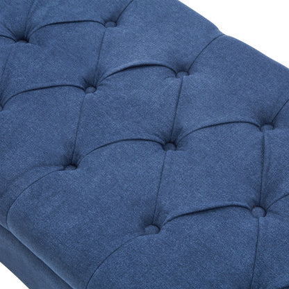 Banc de rangement rembourré, banc d'entrée avec dessus rabattable capitonné, 50,4 pouces