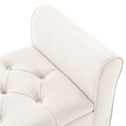 Banc de rangement rembourré, banc d'entrée avec dessus rabattable capitonné, 50,4 pouces