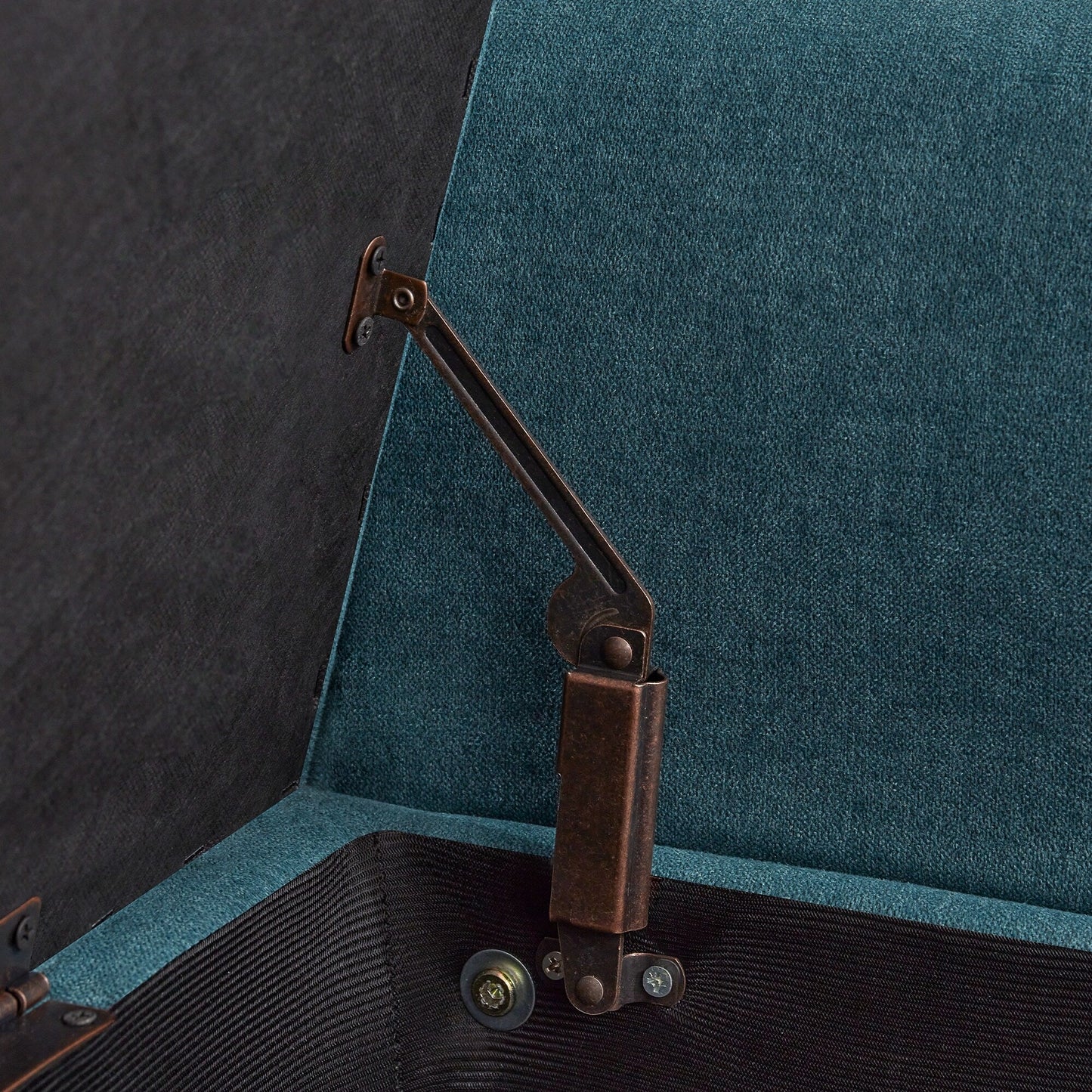 Banc de rangement rembourré, banc d'entrée avec dessus rabattable capitonné, 50,4 pouces