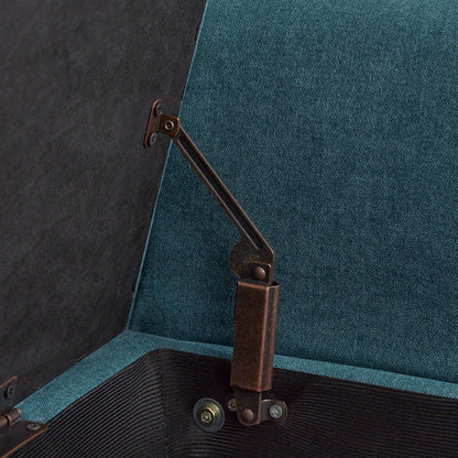 Banc de rangement rembourré, banc d'entrée avec dessus rabattable capitonné, 50,4 pouces