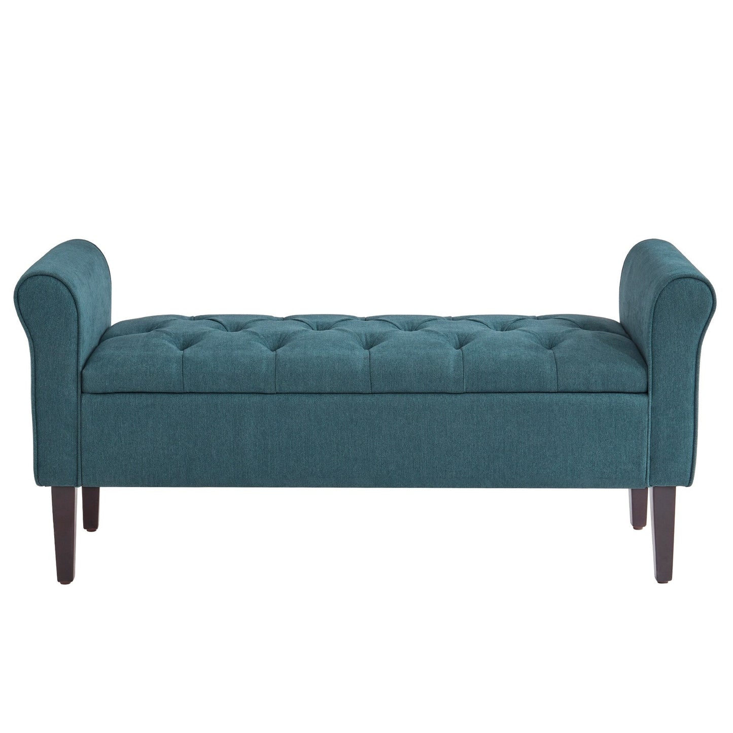 Banc de rangement rembourré, banc d'entrée avec dessus rabattable capitonné, 50,4 pouces