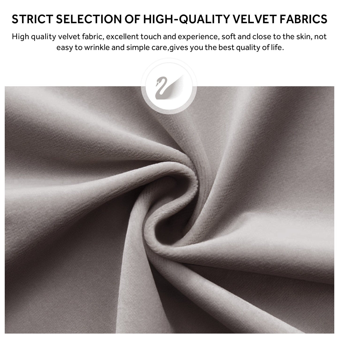 Lot de 6 chaises de salle à manger capitonnées en velours avec pieds en bois massif