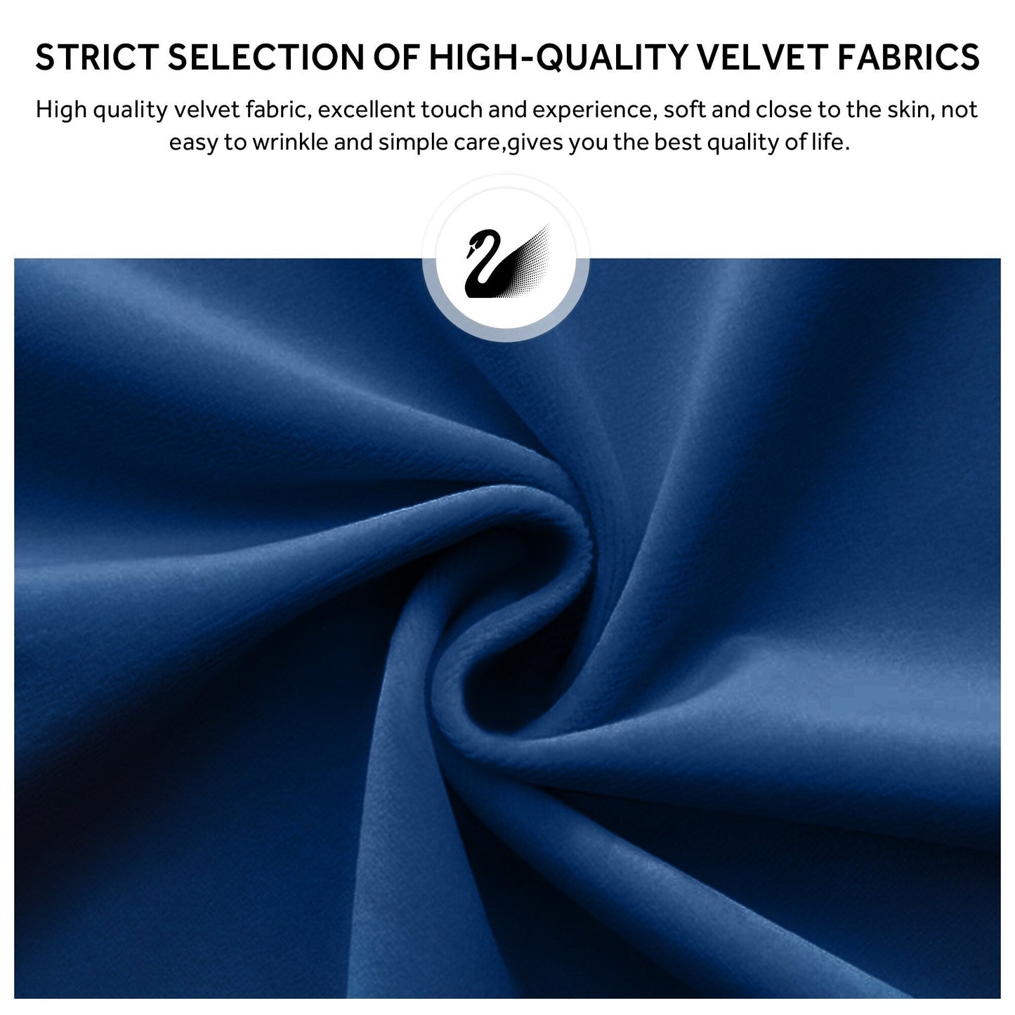 Lot de 6 chaises de salle à manger capitonnées en velours avec pieds en bois massif