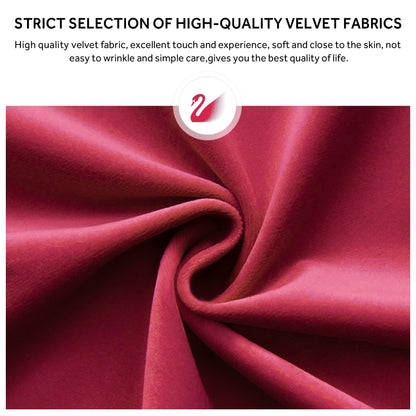 Lot de 6 chaises de salle à manger capitonnées en velours avec pieds en bois massif