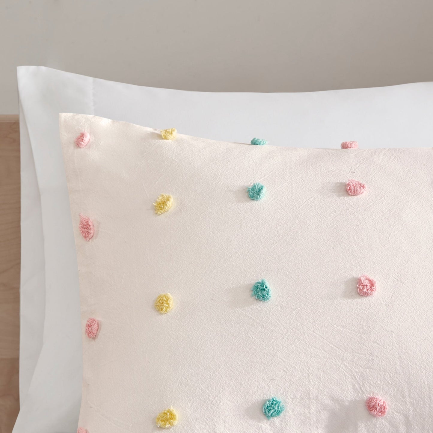 Parure de lit Ensley en coton jacquard à pompons par Intelligent Design Kids