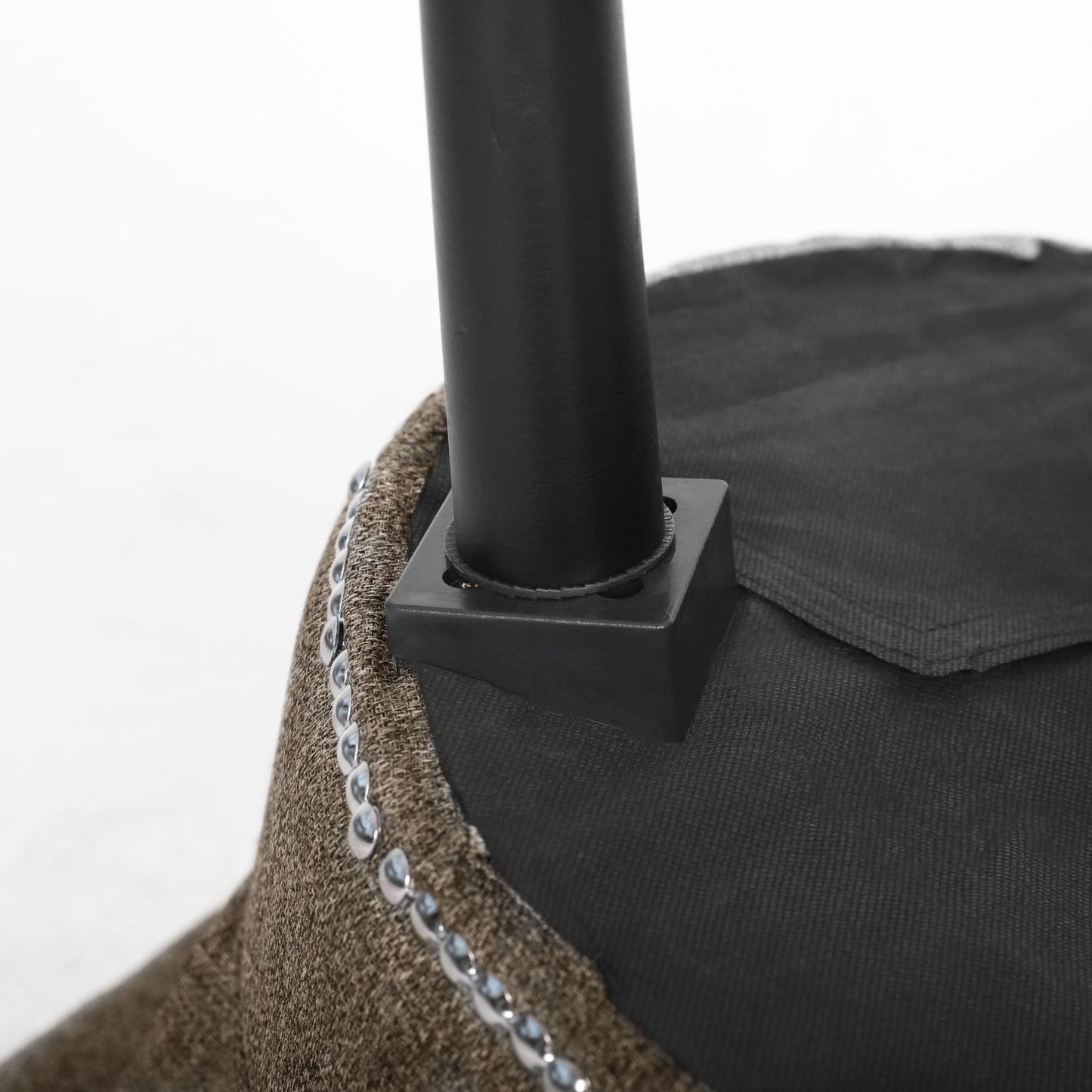 Tabouret de maquillage VEIKOUS avec dossier bas et pieds en bois - 17,3 x 15,7 x 25,1