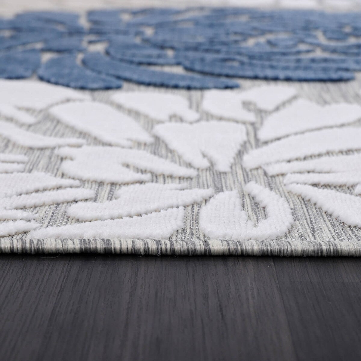 VILLADECOR Tapis d'intérieur/extérieur à motif floral, poils courts ou longs, pour terrasse