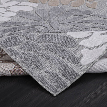 VILLADECOR Tapis d'intérieur/extérieur à motif floral, poils courts ou longs, pour terrasse