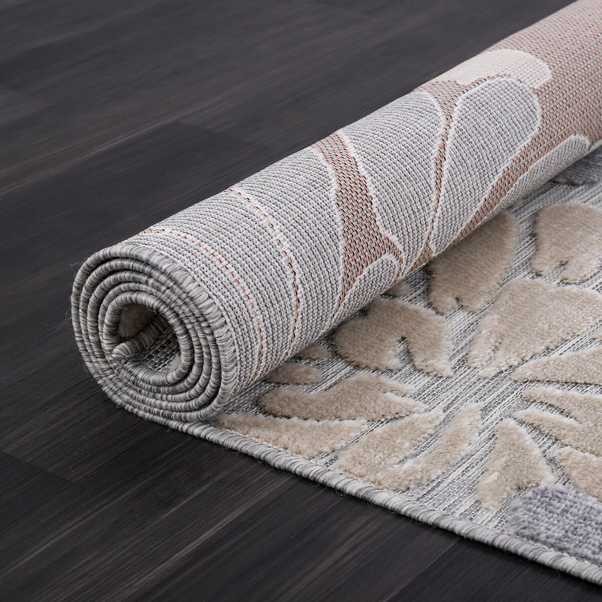 VILLADECOR Tapis d'intérieur/extérieur à motif floral, poils courts ou longs, pour terrasse