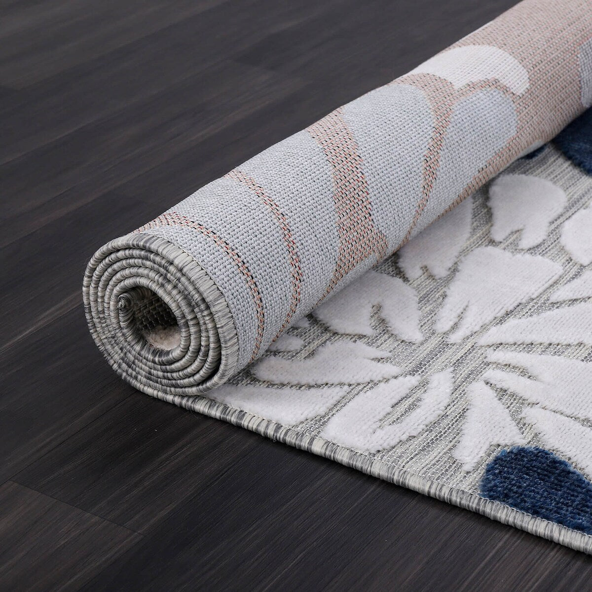 VILLADECOR Tapis d'intérieur/extérieur à motif floral, poils courts ou longs, pour terrasse