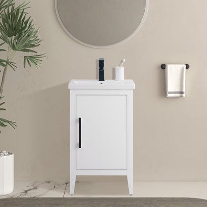 Meuble-lavabo simple Vanity Art 20, 24 ou 30 avec dessus en céramique