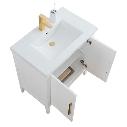 Meuble-lavabo simple Vanity Art 20, 24 ou 30 avec dessus en céramique