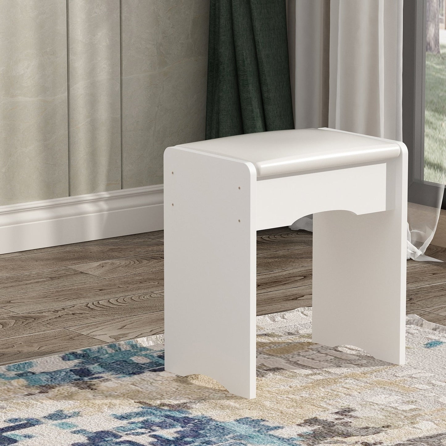 Ensemble de coiffeuse avec miroir et lampe, coiffeuse avec tabouret