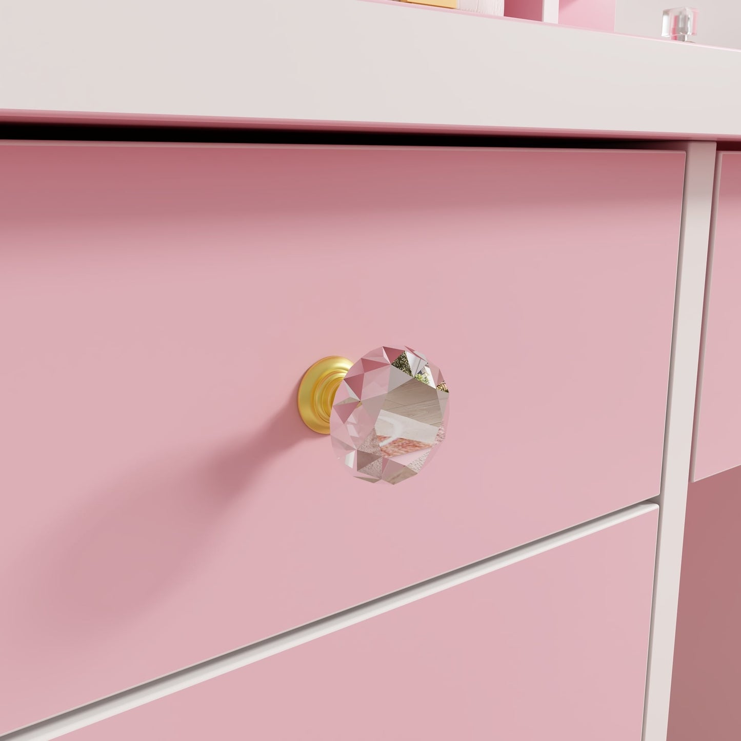 Ensemble de coiffeuse avec miroir et lampe, coiffeuse avec tabouret