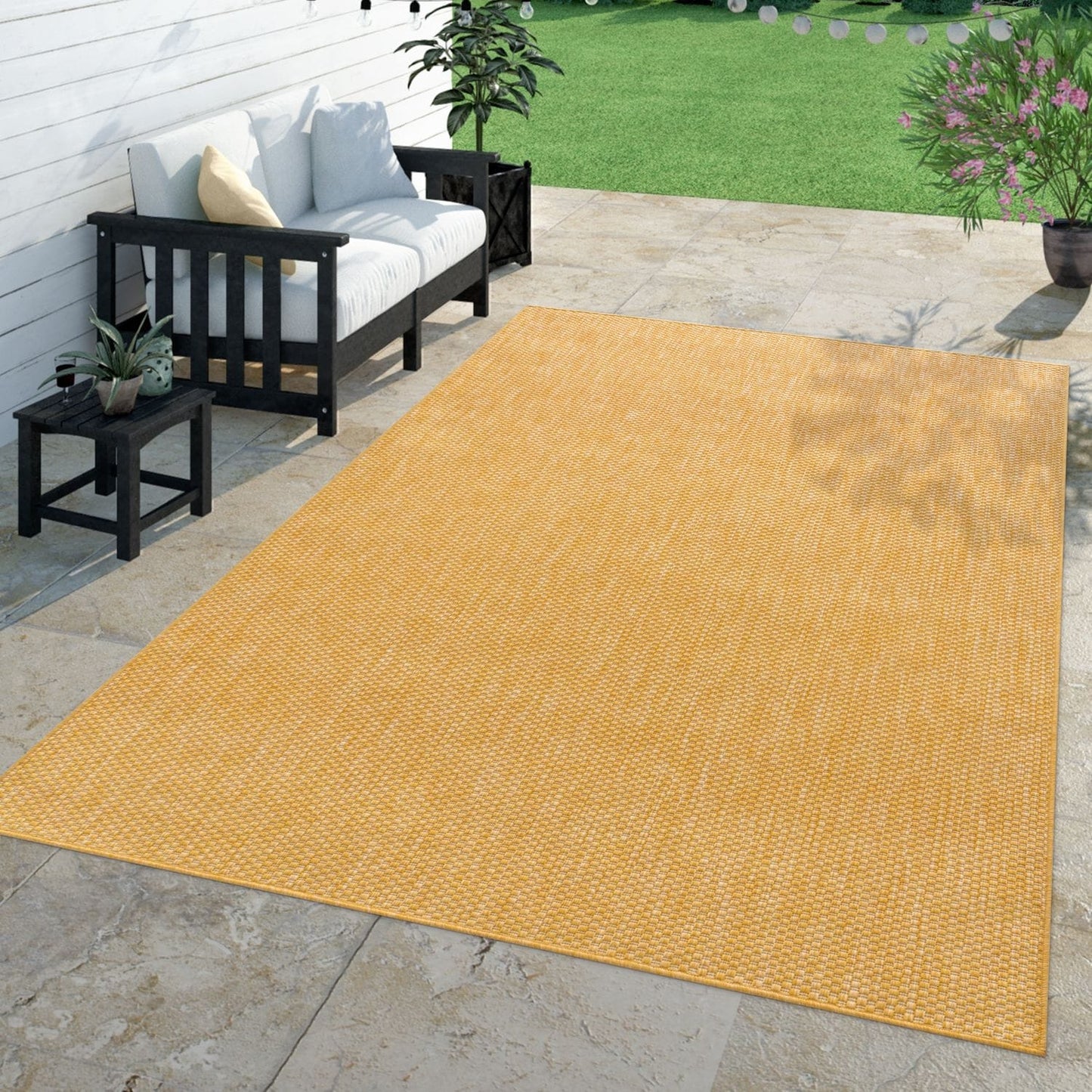 Tapis d'extérieur imperméable à motifs variés pour terrasse