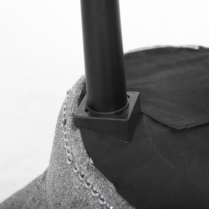 Tabouret de maquillage VEIKOUS avec dossier bas et pieds en bois - 17,3 x 15,7 x 25,1