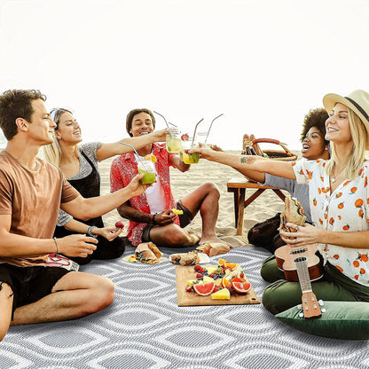 Tapis de sol/tapis d'extérieur léger et réversible Venice en plastique recyclé