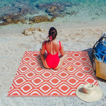 Tapis de sol/tapis d'extérieur léger et réversible Venice en plastique recyclé