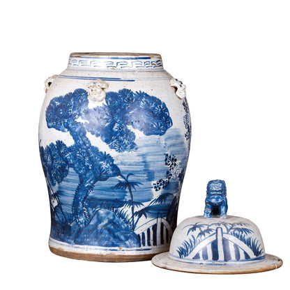 Grand bocal vintage à motif pin