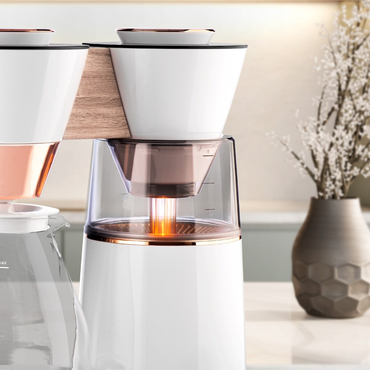 Cafetière filtre Vision 12 tasses Luxe avec tableau de bord rotatif